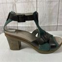 Dansko  Chunky Heel Brown and Turquoise Leather Sandals Women’s Size 37 / 7 Photo 42