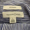 Treasure & Bond  Women's Striped Boyfriend Button Down Shirt Size Large Photo 4