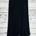 Edge Citiknits NWT Size 1X Black Wide Leg Pull On Slinky Crop Pants w/ Lettuce  Photo 2