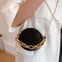 Mini Crocodile Embossed Chain Circle Bag NWOT Photo 3