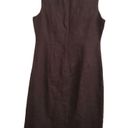 Talbots  Brown Linen Sleeveless Dress Sz 4 Photo 6