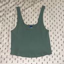 Old Navy Green Ribbed Crop Tank Top Photo 0