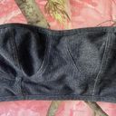 Poof vintage cotton denim corset bandeau bra top  Photo 6