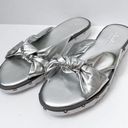 Charles by Charles David  Silver Sandals Studded Slip On Slides 6.5M Photo 0