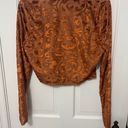 On Twelfth  Orange Velvet Long Sleeve Top Photo 2