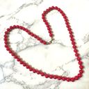 Monet  red  beaded vintage necklace Photo 1