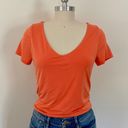 Live in the Moment Bright Orange Stretch Fitted Top  Photo 0