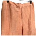 Lafayette 148  Pants Womens 4 Orange Linen Virgin Wool Wide Leg Mid Rise Trousers Photo 1