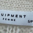 Equipment Femme White Open Knit Cashmere Alpaca Wool Cable Knit Cardigan small Photo 2