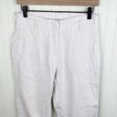 Poetry NEW  Slim-Leg Trousers Stretch Linen Cotton Ice White US Women's Size 6 Photo 2