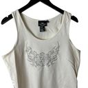 Harley Davidson Vintage Y2K  Tank Top Womens White XL Extra Large Studs Cotton Photo 1