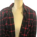 Christopher & Banks Vintage 90’s  Black Red Plaid Glitter Blazer Jacket Size M Photo 8