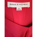 Emma & Michele New  Ruffle Front‎ Long Sleeve Red Belted Dress Size 2X Photo 5