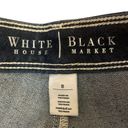 White House | Black Market  Jeans Wide Leg Cropped Dark Wash Stretch Denim Size 8 Photo 4