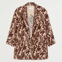 Mango NWT MNG  Tropical Print Linen Blend Oversize Blazer Photo 7