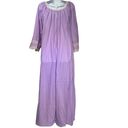 Erika  Loren New York Purple Lace trim USA Lightweight Long Sleeve Nightgown M Photo 2