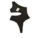 Missguided  black cut out bodysuit size Large Photo 2