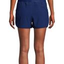 Lands'End  3" Quick Dry Elastic Waist Board Shorts Swim Cover-up Navy Blue Sz 12 Photo 2