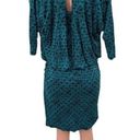 Tracy Reese  Printed Jersey Blouson Dress Size LARGE in Sea Green / Black / Azure Photo 1