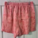 Old Navy Women’s Coral Tie-Dye Drawstring Sweat Shorts Photo 3