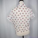 Kate Spade NWT  Cherry toss tie-front top, French cream, all cotton Photo 4