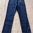 Dickies  Jeans Women’s Blue Flannel Lined Mid Rise Straight Size 10 Regular Photo 0