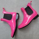 Seven7  Dover Rain Booties 10 Barbie Pink Rubber Waterproof Fall Winter Anti-Skid Photo 5