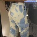 Charlotte Russe Blue Tie Dye Cargo Sweats  Photo 0