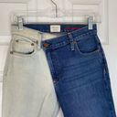 Alice + Olivia AO.LA  Amazing Asymmetric Two Toned High Waist Boyfriend Jeans 25 Photo 4