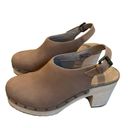 Loft  Slingback Leather Clogs, Sz 8 Photo 3