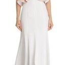 C/MEO COLLECTIVE NWT  Elation Ruffle-Bodice Gown in Ivory with Blush Size Large Photo 0