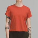 Lululemon Classic Cotton Blend Tee In Red Rock Photo 0