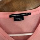 Ralph Lauren  V Neck Short Sleeve Shirt Light Pink with Green Polo Logo. Photo 5