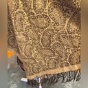 V. Fraas   Shrug /Shawl Fringe Detail- OS brown paisley print Shrug cardigan ponco Photo 3