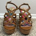 Madden Girl Brown strappy wedge heels size 8 Photo 3