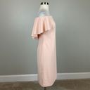 Ralph Lauren Women's Cocktail Dress Size 10 Pink Crepe Off the Shoulder Sheath Photo 3