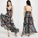 Rococo 🆕  SAND Moonlight Floral Metallic Maxi Tiered Dress Sz XS Photo 2