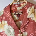 Caribbean Joe  Tropical Floral Short Sleeve Button Up Notched Collar Blouse Top Photo 8