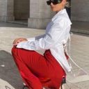 ZARA NWT  Studio Red Low waist Limited edition red trousers. Size Medium Photo 0