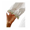 Roller Rabbit  Luca Caftan Dress White Eyelet Embroidery Scalloped Floral Small Photo 4