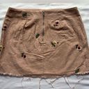 Ivy and Main  Blush Pink Corduroy Embroidered Mini Skirt Photo 1