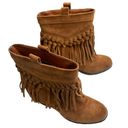 sbicca  Sound Suede Wester Leather Fringe Bootie Size 6 Photo 5