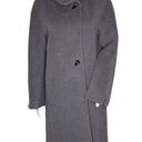 Hilary Radley  Coat Womens 4 Gray Alpaca Wool Pea Coat Neutral Minimalist Preppy Photo 0