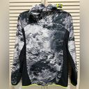 Nike Running Black White Watercolor Yellow Trim Long‎ Sleeve Zip Up Size M Photo 4