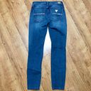 Guess  Jeans Kate Stretchy Medium Wash Skinny Jeans Shimmer Glitter Pockets sz 26 Photo 1