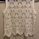 Deletta Anthropologie  White Lace Scalloped Hem Tank Top Size XS Photo 9