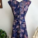 Rebecca Taylor Sonic Garden Fit & Flare Abstract Print Dress size 6 Small Photo 8