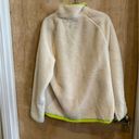 American Eagle Teddy Bear Sherpa Fleece Jacket - White/Green, Size Large, NWT Photo 1