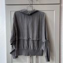 Adidas  X Stella Mccartney Grey Soft Suede Bomber Tracksuit Jacket Cinched Medium Photo 2