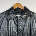 Nine West vintage Y2K Black leather Croc Embossed Leather Jacket womens XL Photo 1